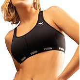 PUMA Top Feminino Esportivo Academia Bojo Remov�vel Original, 1 Preto, GG